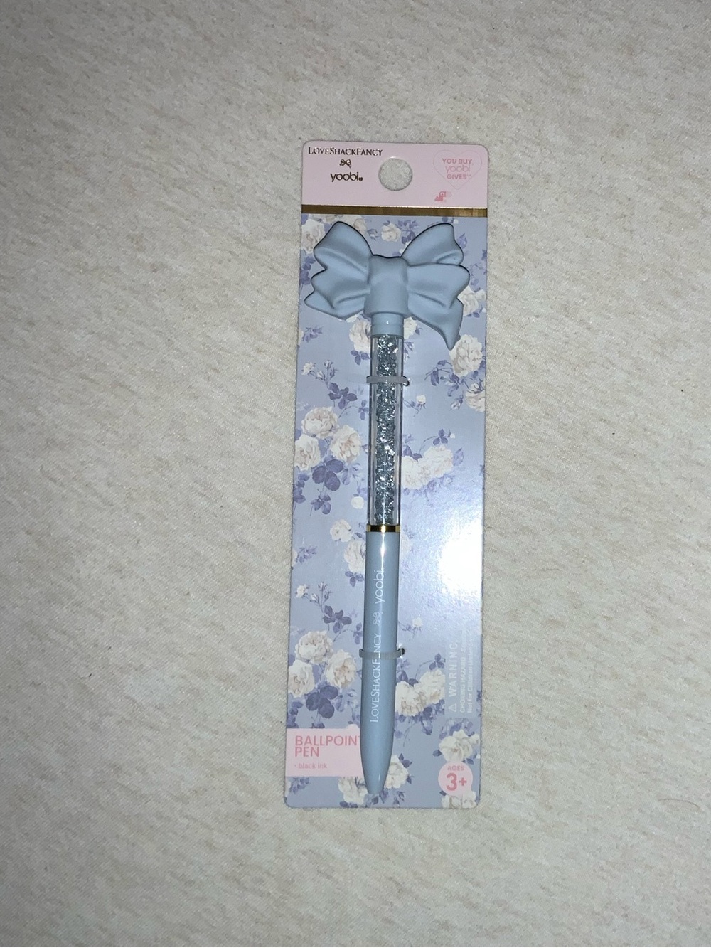 4-Piece LoveShackFancy x Yoobi Blue Floral Notebook & Ruffle Pouch Set - Picture 2 of 5
